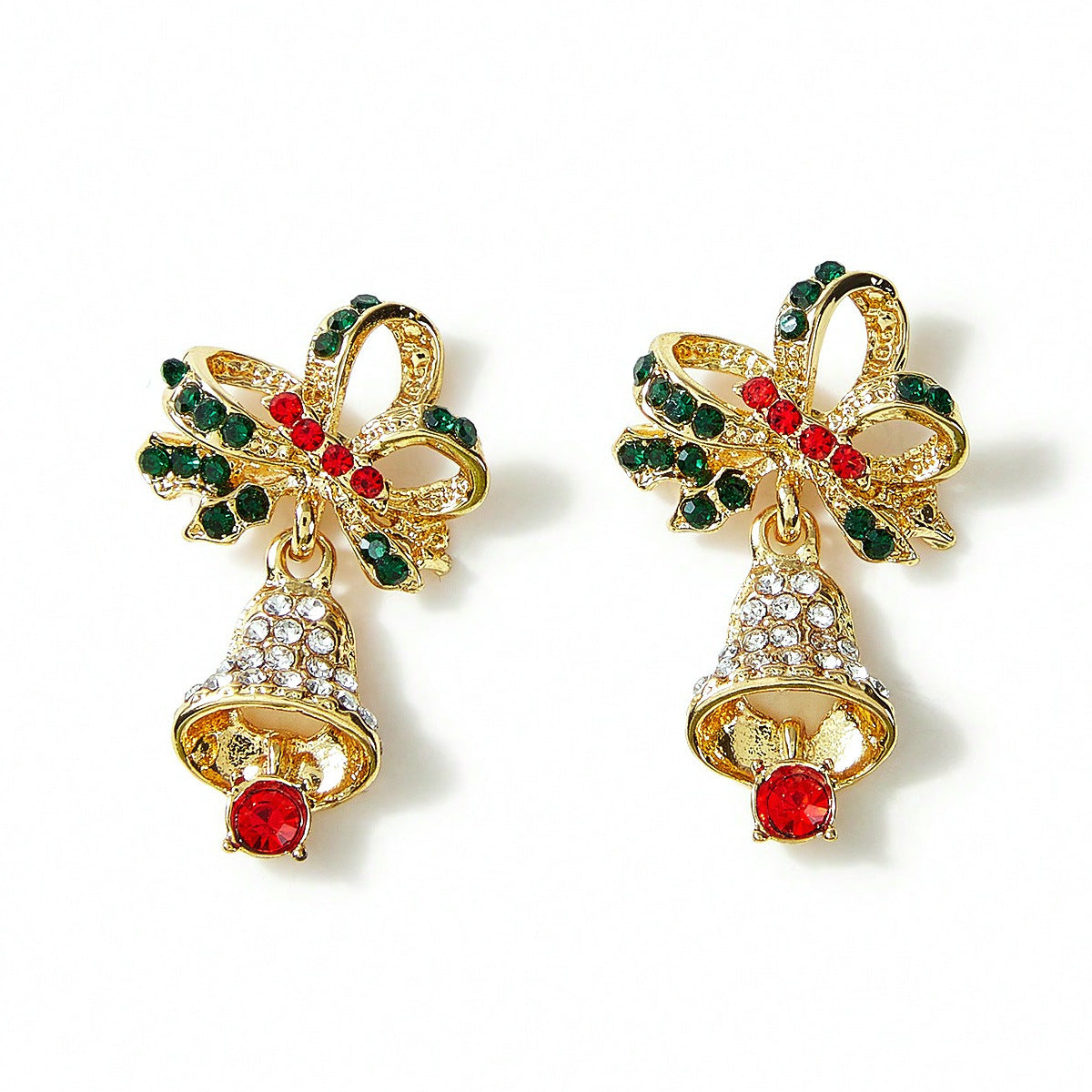 Full Diamond Christmas Earrings