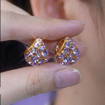 Purple Full-Diamond Luxury Ear Clip