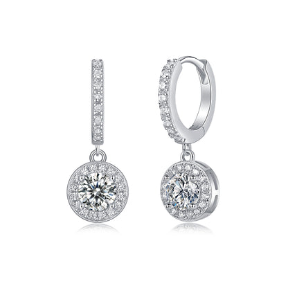 0.5ct Moissanite S925 Platinum Stud Earrings