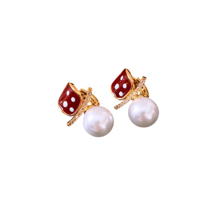 Exquisite Square Pearl Ear Clip Earrings